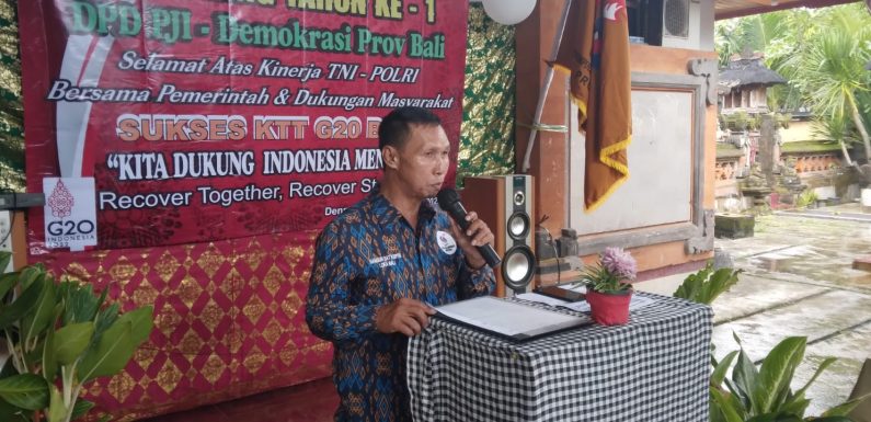 Perayaan HUT PJI Demokrasi Provinsi Bali Dirangkai Dengan Syukuran dan Pembagian Sembako.