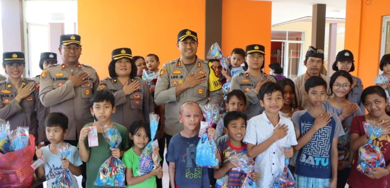 Kapolres AKBP Leo Dedy Defretes, Berbagi Kasih di Yayasan Bali Kids Abianbase