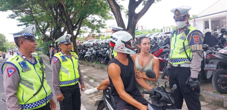 Terus Lakukan Penertiban Satlantas Polres Badung Tindak Pelanggar Lalu Lintas.