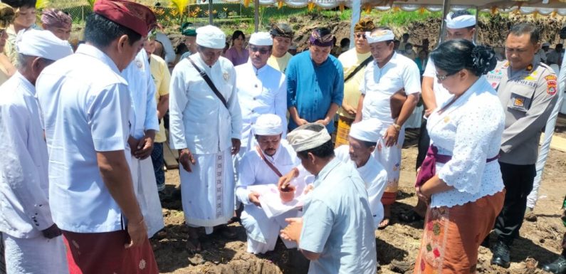 Kadisdikpora I Gusti Putu Anom Saputra.AP. M.Si Mewakili Bupati Jembrana Hadir Pada Groundbreaking Rasi Ecopark di Kawasan Rambutsiwi.