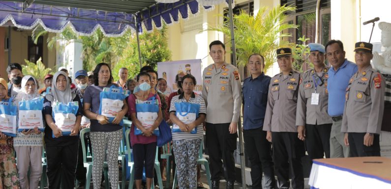 Ratusan Kantong Beras Dibagikan Kapolres Buleleng.