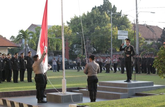 Upacara Peringatan Hari Lahir Pancasila Dipimpin Kapolres Buleleng.