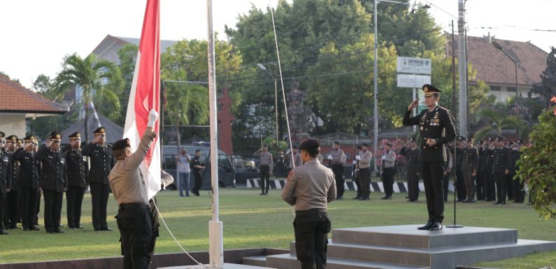 Upacara Peringatan Hari Lahir Pancasila Dipimpin Kapolres Buleleng.