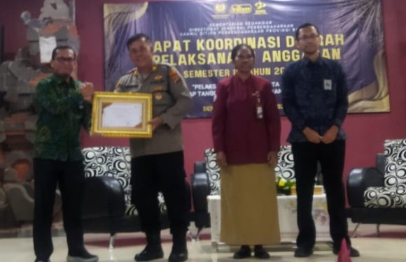 Polres Buleleng Kembali Raih Penghargaan Peringkat Pertama dari Dirjen Pembendaharaan.