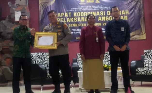 Polres Buleleng Kembali Raih Penghargaan Peringkat Pertama dari Dirjen Pembendaharaan.