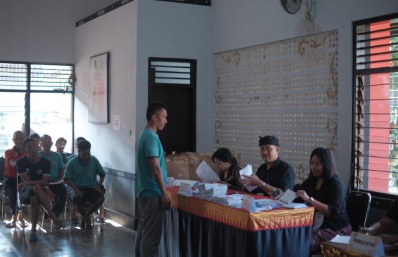 Sukseskan Pemilu 2024, 286 Orang WBP Rutan Kelas IIB Bangli Gunakan Hak Pilihnya.