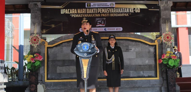 PEMASYARAKATAN PASTI BERDAMPAK,  RUTAN BANGLI IKUTI UPACARA PUNCAK PERINGATAN HARI BAKTI PEMASYARAKATAN.