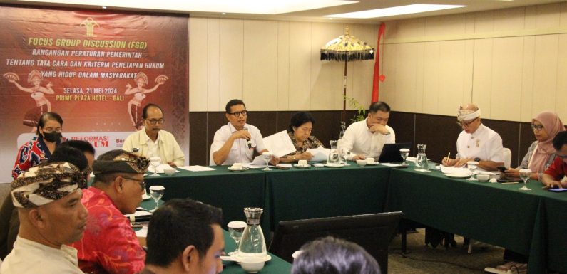 Lestarikan dan Integrasikan Hukum Adat ke Sistem Hukum Nasional, Ditjen PP Gelar FGD di Bali