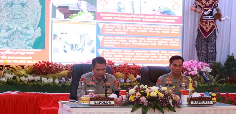 Tatap Muka dan Arahan Kapolda Bali kepada Anggota Polres Buleleng.