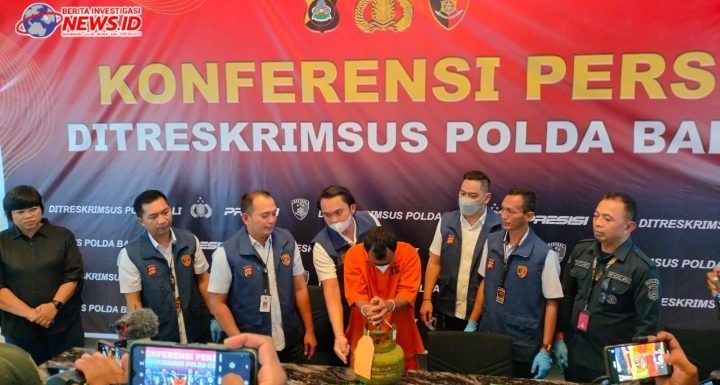 Polda Bali Tetapkan Satu Tersangka Kasus Pengoplosan Gas LPG Abiansemal.