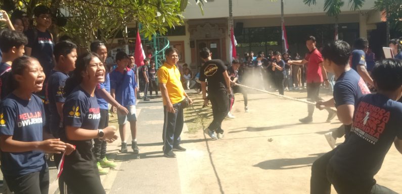 Menyambut HUT RI ke 79 SMP Dwijendra Denpasar Menggelar Beberapa Lomba.