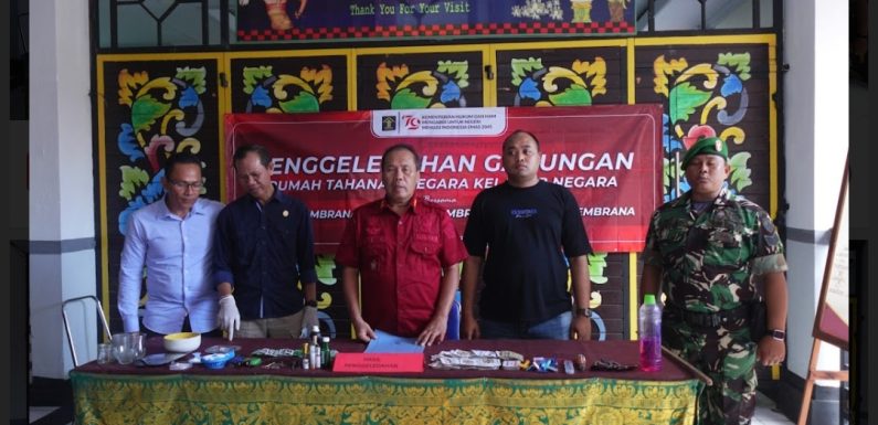 Peringati Hari Pengayoman, Rutan Negara Gelar Penggeledahan Gabungan dan Tes Urine.