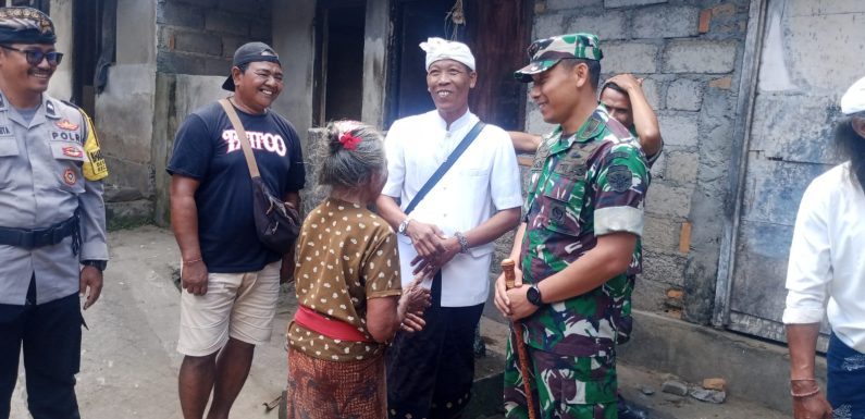 Perkuat Kemanunggalan TNI Dan Rakyat Dandim Gianyar Tinjau Lokasi Karya Bakti Bedah Rumah.