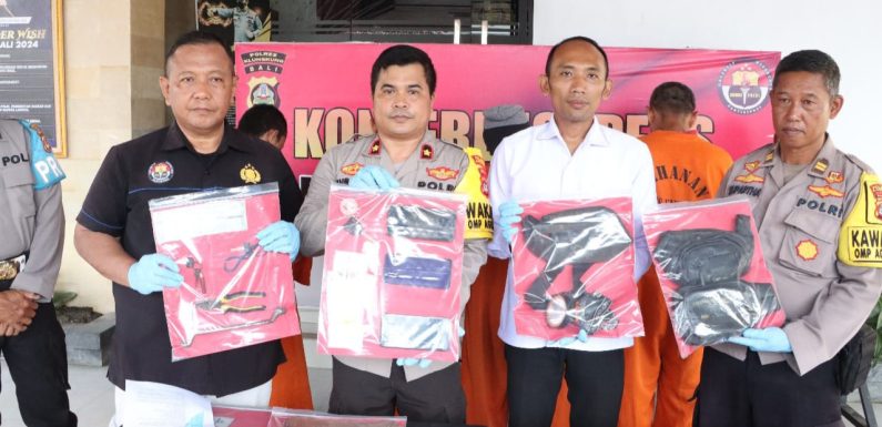Satreskrim Polres Klungkung Berhasil Ungkap Sejumlah Kasus Pencurian.