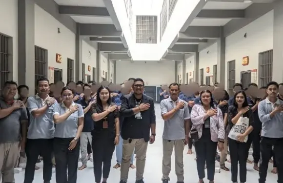 KPU Badung Melakukan Sosialisasi Terkait Pilkada 2024 di Lapas Kerobokan.