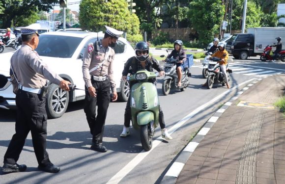 Polresta Denpasar Gelar Razia, Knalpot Brong dan Kendaraan tanpa Plat Jadi Target Utama.