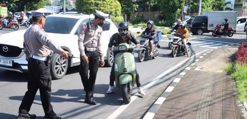 Polresta Denpasar Gelar Razia, Knalpot Brong dan Kendaraan tanpa Plat Jadi Target Utama.