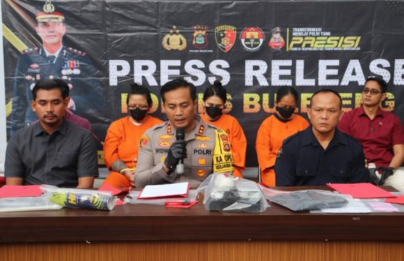 Pengungkapan Kasus Penemuan Mayat Mr.X Di Hutan Lindung Desa Pancasari, Polres Buleleng Amankan Tiga Pelaku Wanita.