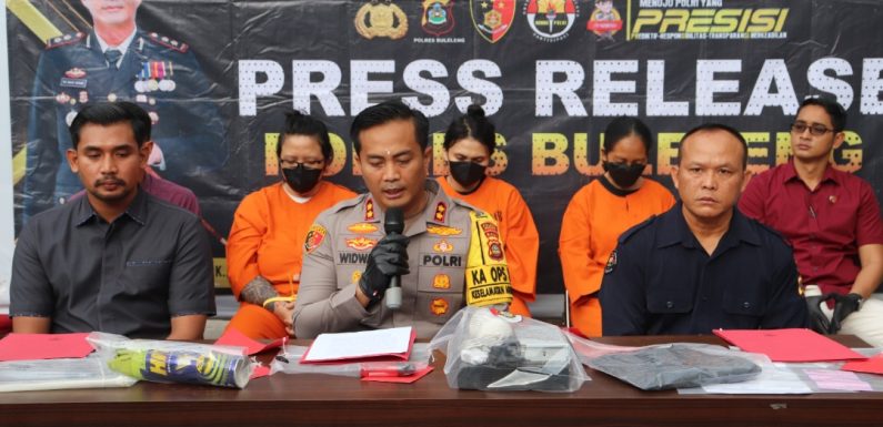 Pengungkapan Kasus Penemuan Mayat Mr.X Di Hutan Lindung Desa Pancasari, Polres Buleleng Amankan Tiga Pelaku Wanita.