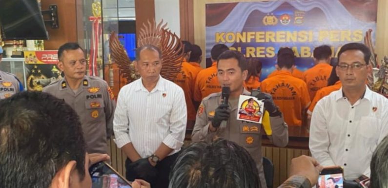 Polres Tabanan Ungkap Kasus Pencurian dan Narkoba, Belasan Tersangka Diamankan.