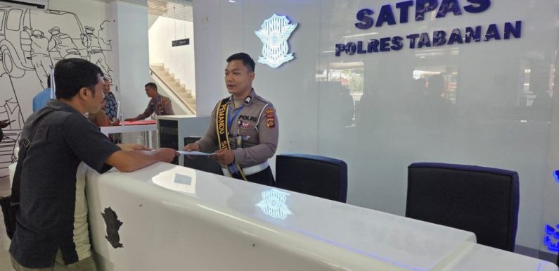 Satpas Polres Tabanan Memiliki 4 Zona Layanan.