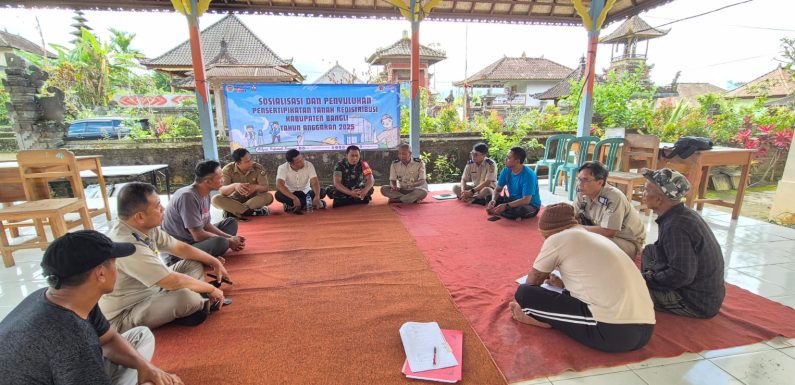 Manfaat Penetapan subjek dan Objek Hak atas Tanah, Kantor Pertanahan Bangli Lakukan Penyuluhan Rediatribusi Tanah di Desa Bunutin Kintamani Bangli.