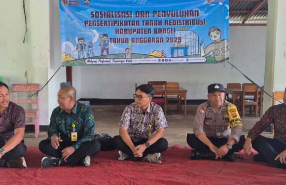 BPN KABUPATEN BANGLI, GELAR PENYULUHAN REDISTRIBUSI TANAH DI DESA LANGGAHAN, KINTAMANI BANGLI.