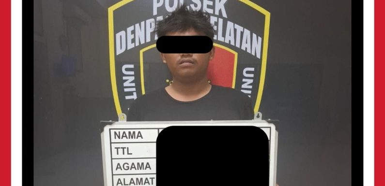 Unit Reskrim Polsek Denpasar Selatan Amankan Pelaku Pencurian di Toko Kelurahan Sesetan.