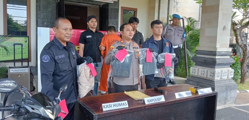 Dua Pelaku Spesialis Bobol Kosan Asal Sumbawa Diamankan Polsek Kuta Selatan.