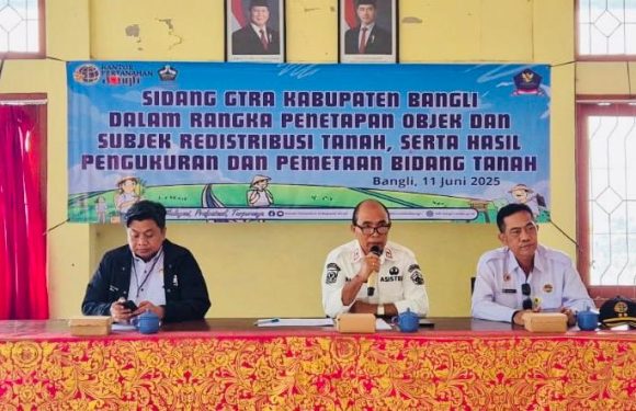 SIDANG PANITIA GUGUS TUGAS REFORMA AGRARIA DIGELAR DI KECAMATAN KINTAMANI, DIHADIRI KEPALA KANTOR PERTANAHAN KABUPATEN BANGLI.