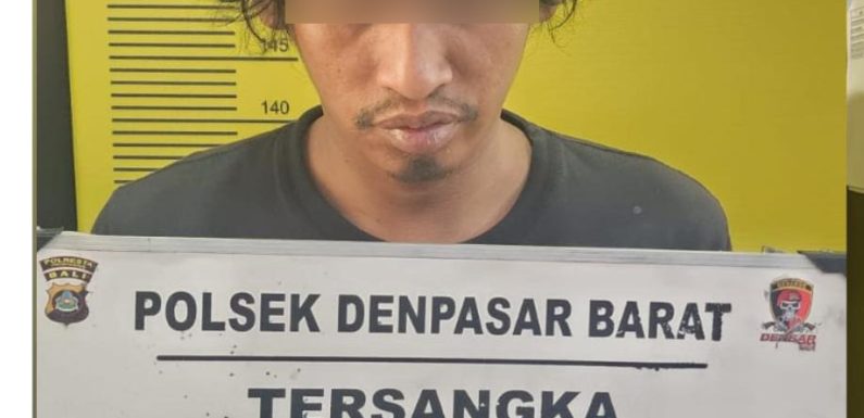 Beraksi di Banyak Lokasi, Polsek Denpasar Barat Amankan Pelaku Pencuri Helm.