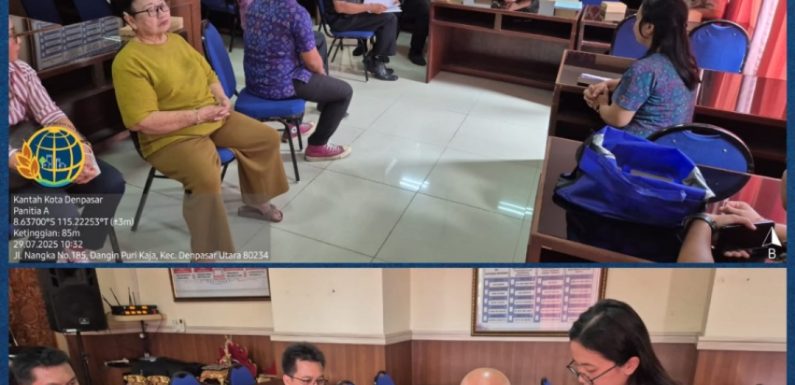 Petugas Kantor Pertanahan Kota Denpasar Lakukan Pemeriksaan Lapang Terhadap Permohonan Hak atas Tanah.