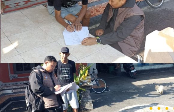Petugas Lapangan Kantah Kota Denpasar Gelar kegiatan peninjauan lapangan di Desa Ubung Kaja.