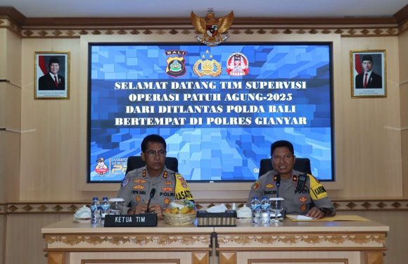 Polres Gianyar Terima Supervisi Ops Patuh Agung 2025.