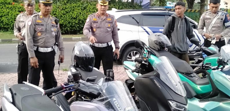 Sat Lantas Polresta Denpasar Tindak Konvoi Sunmori Klub Motor ke Bedugul, 47 Pelanggar Terjaring.