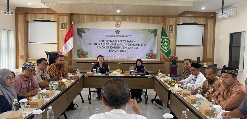 Kantor Pertanahan Bangli Hadiri Rakor Percepatan Sertipikat Tanah Wakaf Tahun 2025.