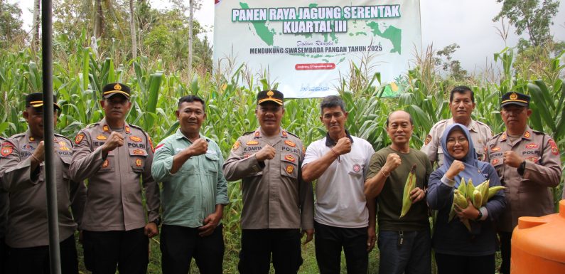 Polri Gelar Panen Jagung Serentak, Polres Jembrana Dukung Swasembada Pangan 2025.