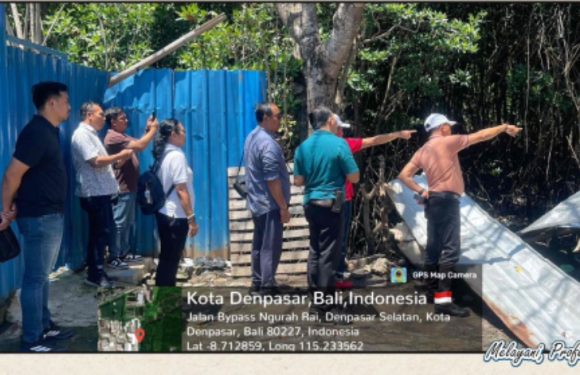 Kantah Denpasar Meninjau Lokasi Bidang Tanah Yang Disinyalir Berada Kawasan Tahura.