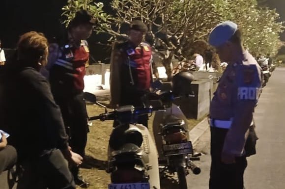 Polsek Denpasar Selatan Gelar Patroli Antisipasi Balap Liar di Sejumlah Titik Rawan.