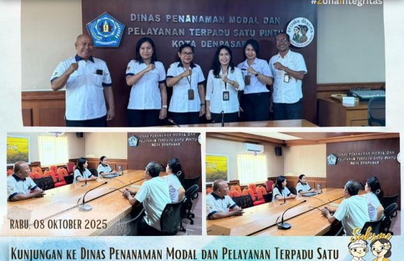 Kasi Penataan dan Pemberdayaan Kantah Denpasar Beserta Staf Berkunjung ke Dinas DPMPTSP Kota Denpasar.