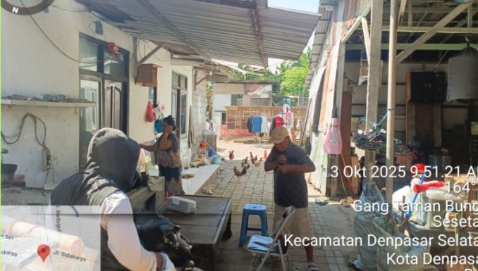 Petugas Lapangan Kantor Pertanahan Kota Denpasar Melaksanakan Kegiatan Peninjauan Lapangan di Tiga Lokasi.