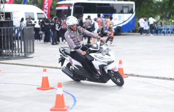Melalui Polantas Menyapa, Satuan Lalulintas Unit Regident Polres Jembrana Gelar Safety Riding.