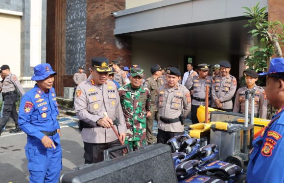 Polresta Denpasar Gelar Apel Kesiapan Tanggap Darurat Bencana Tahun 2025.