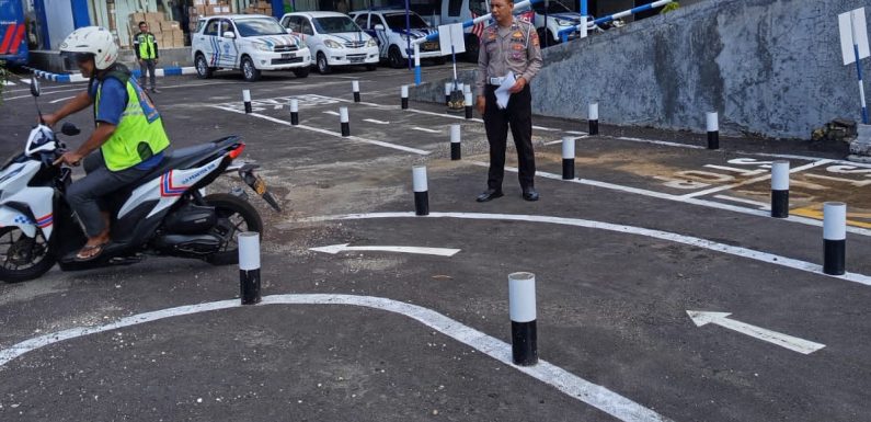 Satpas Polresta Denpasar Laksanakan Ujian Praktek SIM Secara Humanis dan Transparan.