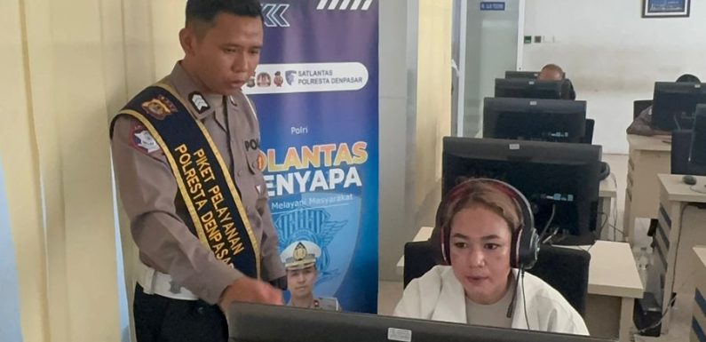 Pelayanan Humanis Satpas SIM Polresta Denpasar Berikan Panduan Ujian Teori dalam Polantas Menyapa.