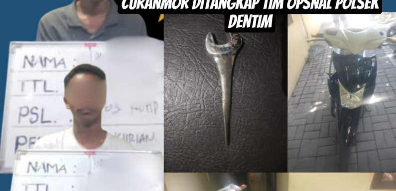 Beraksi di Beberapa Lokasi, Dua Pelaku Curanmor Ditangkap Tim Opsnal Polsek Dentim.