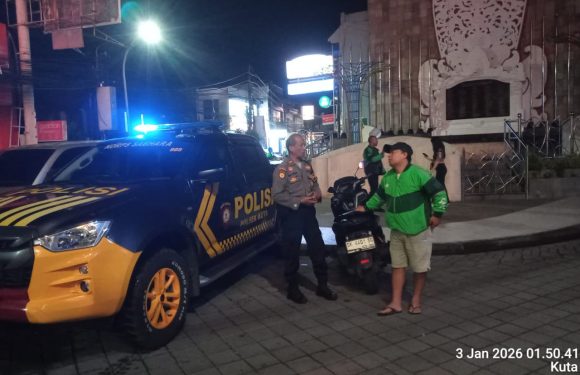 Polsek Kuta Intensifkan KRYD dan Patroli Dialogis, Antisipasi Gangguan Kamtibmas di Kawasan Wisata.