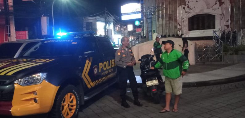 Polsek Kuta Intensifkan KRYD dan Patroli Dialogis, Antisipasi Gangguan Kamtibmas di Kawasan Wisata.