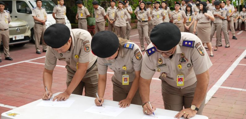 Komitmen Bersama Bangun Zona Integritas, Kantor Pertanahan Kabupaten Badung Laksanakan Penandatanganan Pakta Integritas.