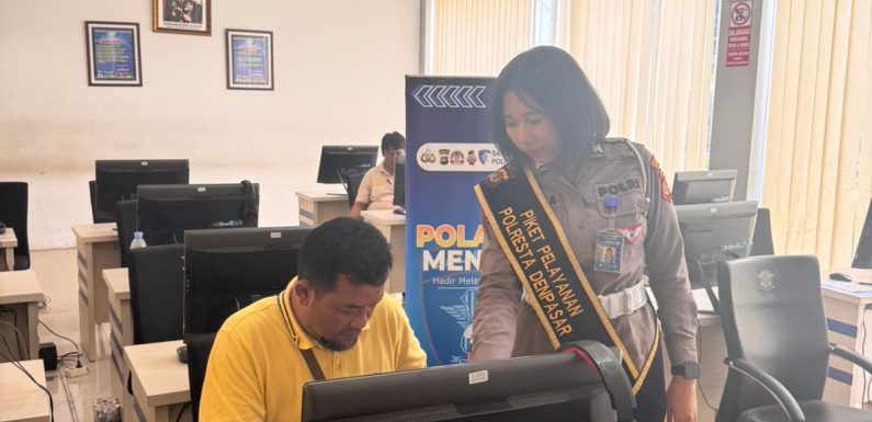Pelayanan Humanis SIM Satpas Polresta Denpasar Bantu Pemohon Sim.